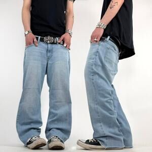 Vintage y2k rare distressed grunge archive skater bootcut low rise jeans